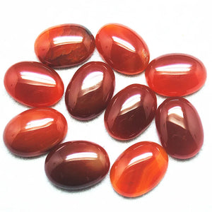 10PCS Carnelian Stone Cabochons 18X25MM OVAL SHAPE DIY Jewelry Parts