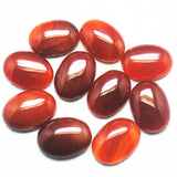 10PCS Carnelian Stone Cabochons 18X25MM OVAL SHAPE DIY Jewelry Parts