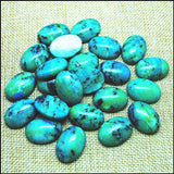 10PCS Chrysocolla Gem Stone Beads Cabochons No Hole Oval 18x25MM Spacer Beads