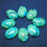10PCS Chrysocolla Gem Stone Beads Cabochons No Hole Oval 18x25MM Spacer Beads