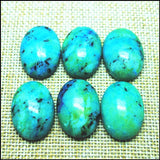 10PCS Chrysocolla Gem Stone Beads Cabochons No Hole Oval 18x25MM Spacer Beads