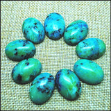 10PCS Chrysocolla Gem Stone Beads Cabochons No Hole Oval 18x25MM Spacer Beads