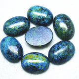 10PCS Chrysocolla Gem Stone Beads Cabochons No Hole Oval 18x25MM Spacer Beads