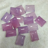 10PCS Purple Jade Cabochons 13X18MM Rectangle Shape DIY Jewelry Accessories