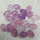 10PCS Nature Purple Jade Stone Cabochons Oval Shape Semi Precious Beads DIY