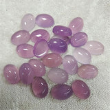 10PCS Nature Purple Jade Stone Cabochons Oval Shape Semi Precious Beads DIY