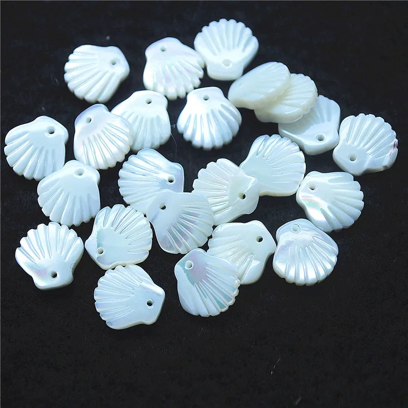 10PCS Shell Beads Pendants 12X12MM Mother Of Pearl Jewelry Making