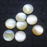 10PCS Saltwater Shell Cabochons Sea Mother Of Pearl Cabs Round 10MM
