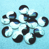 10PCS Tai Chi Stone Cabochons No Hole 22MM Round Shape DIY Jewelry