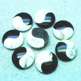10PCS Tai Chi Stone Cabochons No Hole 22MM Round Shape DIY Jewelry