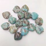 10PCS Heart Shape Stone Pendants for Women Bracelet Making