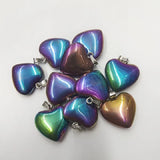 10PCS Heart Shape Stone Pendants for Women Bracelet Making