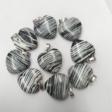 10PCS Heart Shape Stone Pendants for Women Bracelet Making