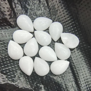 10PCS Nature Jade Stone Cabochons Tear Drops Waters 10X14MM 18X25MM DIY Beads