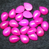 10PCS Nature Jade Stone Cabochons Tear Drops Waters 10X14MM 18X25MM DIY Beads