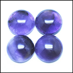 10PCS Amethyst Cabochons Round CABS Semi Precious Stone Jewelry Making