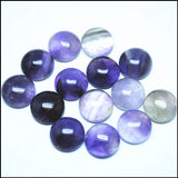 10PCS Amethyst Cabochons Round CABS Semi Precious Stone Jewelry Making