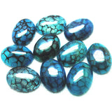 10PCS 18x25mm Nature Crack Stone Cabochons for Rings Making Jewelry Fitting