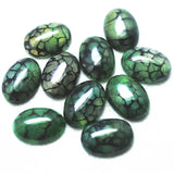 10PCS 18x25mm Nature Crack Stone Cabochons for Rings Making Jewelry Fitting