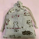 10PCS Nature Fabric Pouch Jewelry Bags Flamingo Owl North Bear Designs