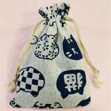 10PCS Nature Fabric Pouch Jewelry Bags Flamingo Owl North Bear Designs