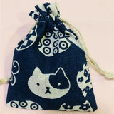 10PCS Nature Fabric Pouch Jewelry Bags Flamingo Owl North Bear Designs