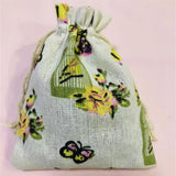 10PCS Nature Fabric Pouch Jewelry Bags Flamingo Owl North Bear Designs