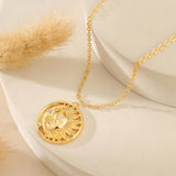 10PCS Skeletonized Sunflower Sun God Pendant Round Pendant DIY Bridal Earrings