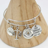 10PCS Snap Jewelry Charms Scales of Justice Bracelet Gift