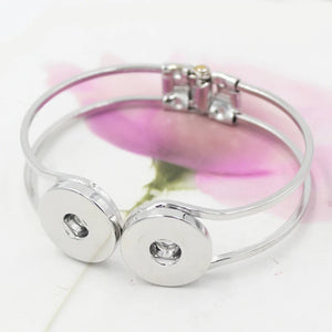 10PCS Adjustable Open Cuff Bracelet Bangle for Women Snap Jewelry