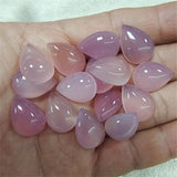 10PCS Nature Purple Jade Cabochons Teardrops 10x14MM12X16MM 13X18MM