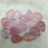 10PCS Nature Purple Jade Cabochons Teardrops 10x14MM12X16MM 13X18MM