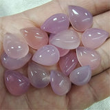 10PCS Nature Purple Jade Cabochons Teardrops 10x14MM12X16MM 13X18MM