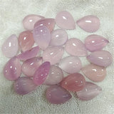 10PCS Nature Purple Jade Cabochons Teardrops 10x14MM12X16MM 13X18MM
