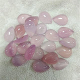10PCS Nature Purple Jade Cabochons Teardrops 10x14MM12X16MM 13X18MM