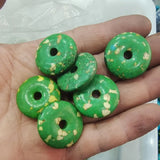 10PCS Howlite Donuts Shape Top Pendants 23mm Charms Women Necklace Making