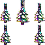 10PCS Christmas Tree Pearl Cage Aromatherapy Diffuser Pendant