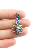 10PCS Christmas Tree Pearl Cage Aromatherapy Diffuser Pendant
