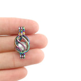 10PCS Spiral Pearl Cage Locket Aromatherapy Diffuser Pendant