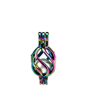 10PCS Spiral Pearl Cage Locket Aromatherapy Diffuser Pendant