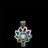 Sunflower Pearl Cage Aromatherapy Diffuser Pendant for Gift Necklace Keychain