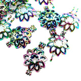 Sunflower Pearl Cage Aromatherapy Diffuser Pendant for Gift Necklace Keychain