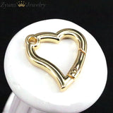 10PCS DIY Heart Lobster Clasps for Jewelry Making