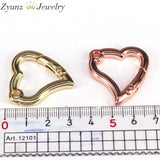 10PCS DIY Heart Lobster Clasps for Jewelry Making