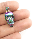 10PCS Skull Pearl Cage Locket Aromatherapy Pendant Jewelry Making