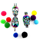 10PCS Skull Pearl Cage Locket Aromatherapy Pendant Jewelry Making