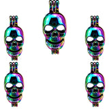 10PCS Skull Pearl Cage Locket Aromatherapy Pendant Jewelry Making