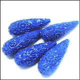 10PCS Clay Carved Flower Beads for Earring Making 15x40