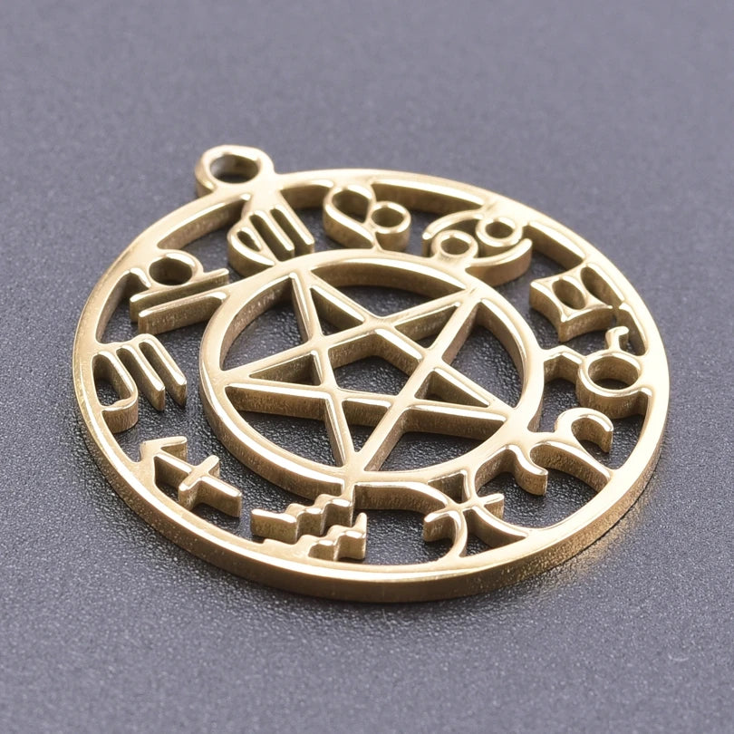 10PCS Stainless Steel Moon Charm for DIY Necklace Earrings Pendants