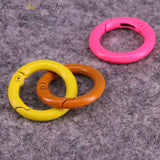 10PCS Enamel Round Carabiner Keychain Clips Hook